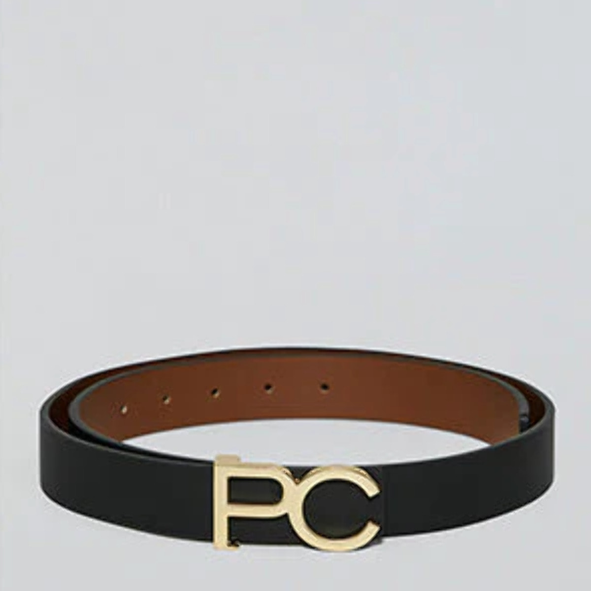 Cintura Blair reversibile nera e marrone con fibbia PC