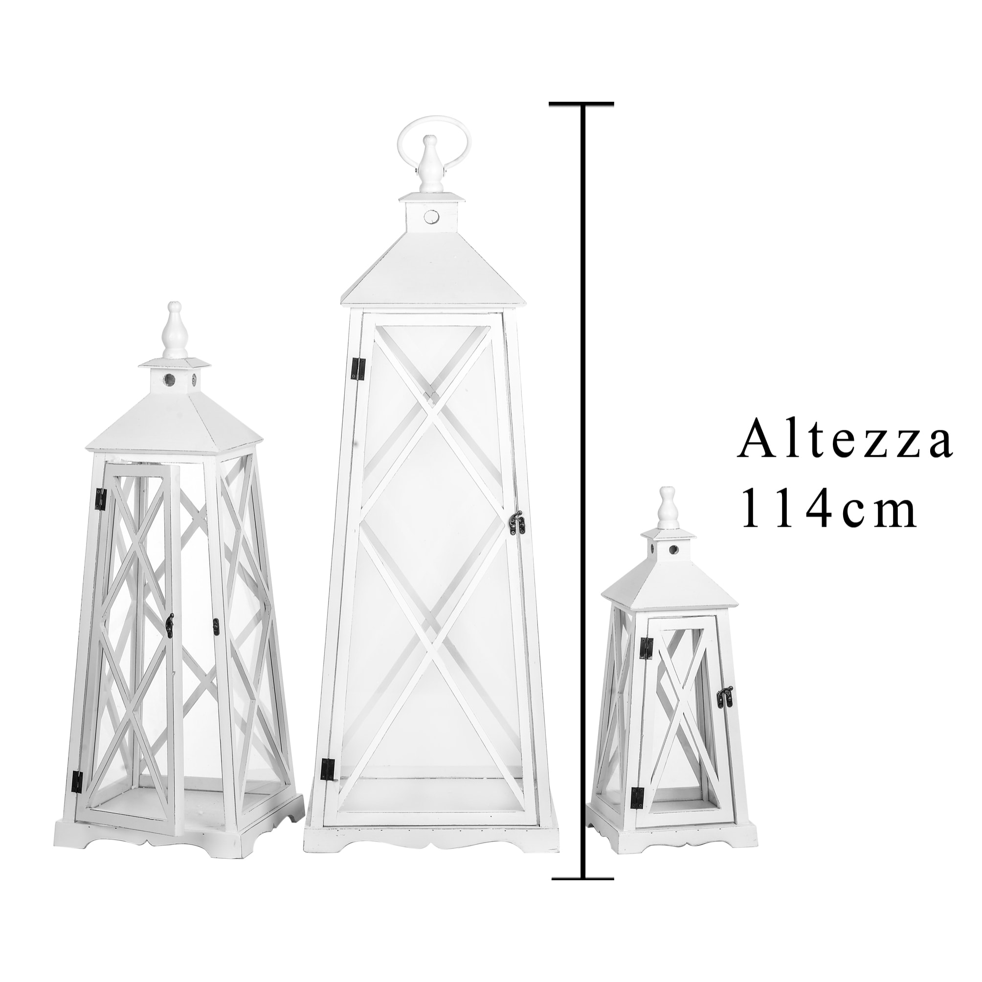 Lanterne Legno - Pezzi 1 - 40xH112x40cm - Bianchi Dino SpA