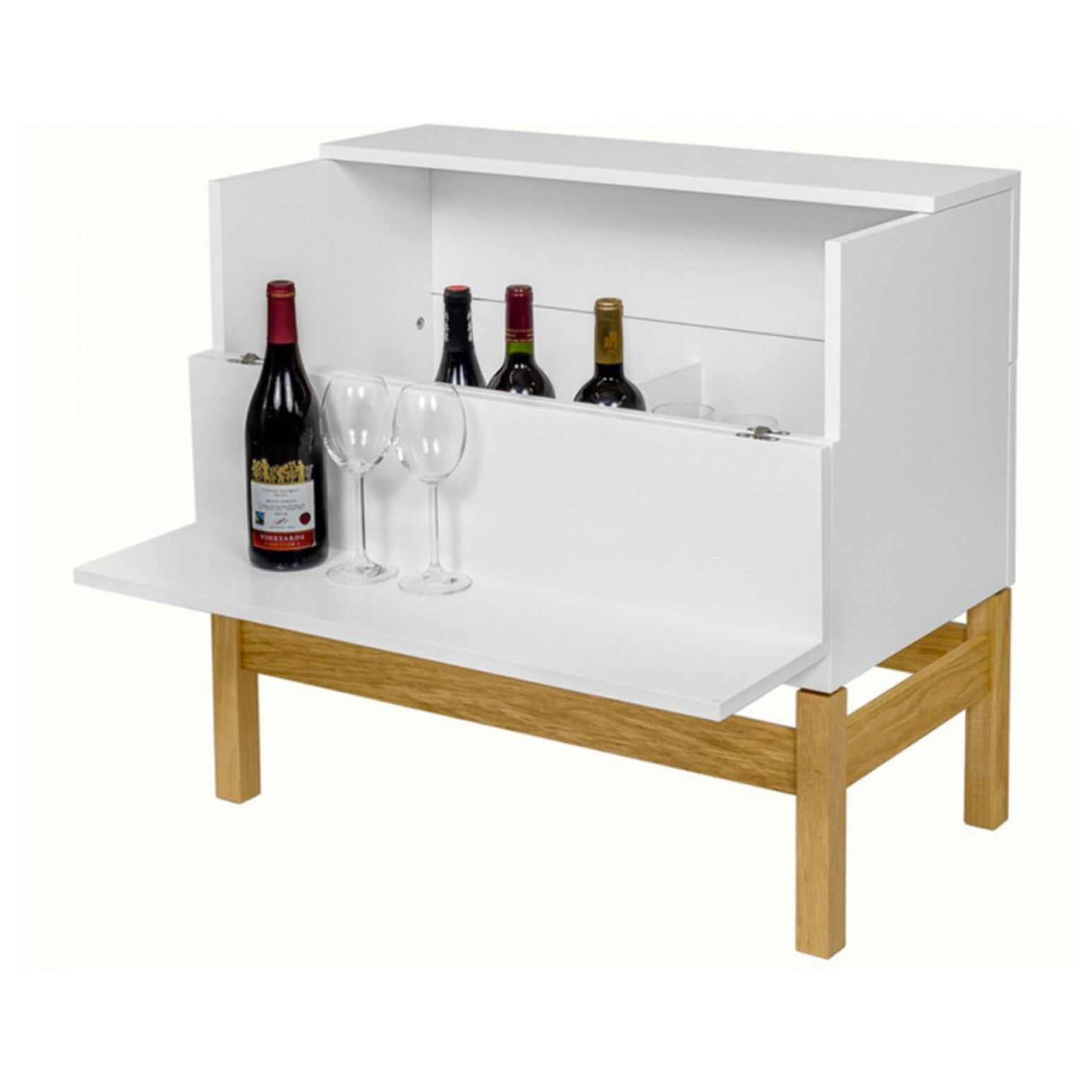 Grande - Mini-bar design scandinave - Blanc.