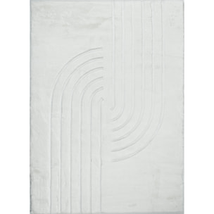 ALASKA - Tapis doux à motif graphique blanc