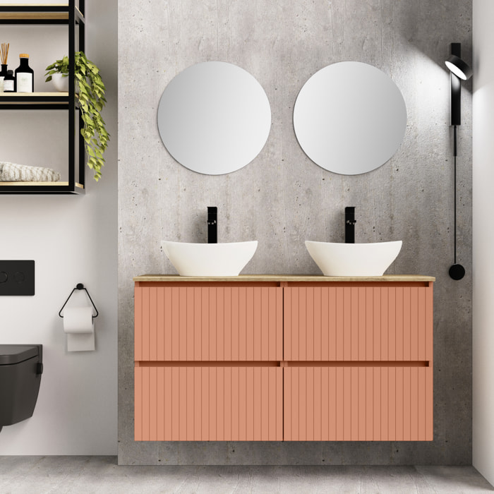 Ensemble de salle de bains Hali Alday, 120 cm, Corail