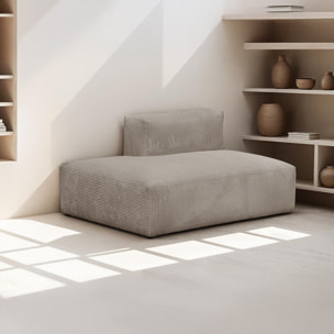 Module d'angle ouvert à gauche 2 places en velours côtelé - MODULO