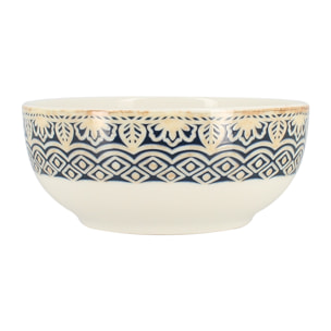 Lot de 6 coupelles en porcelaine bleue 12cm BYZANCE