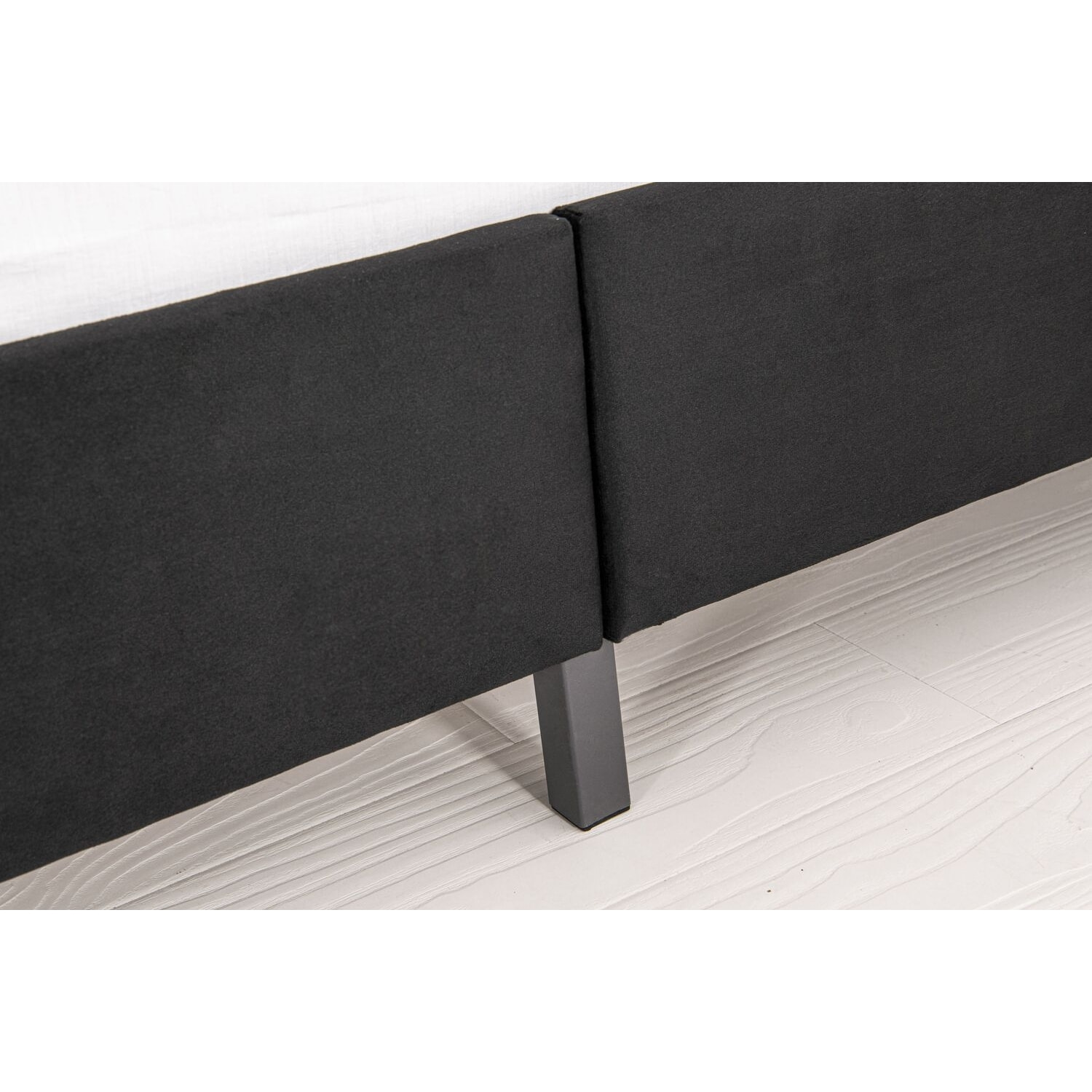 Lit 160x200 cm en velours noir DAKOTA