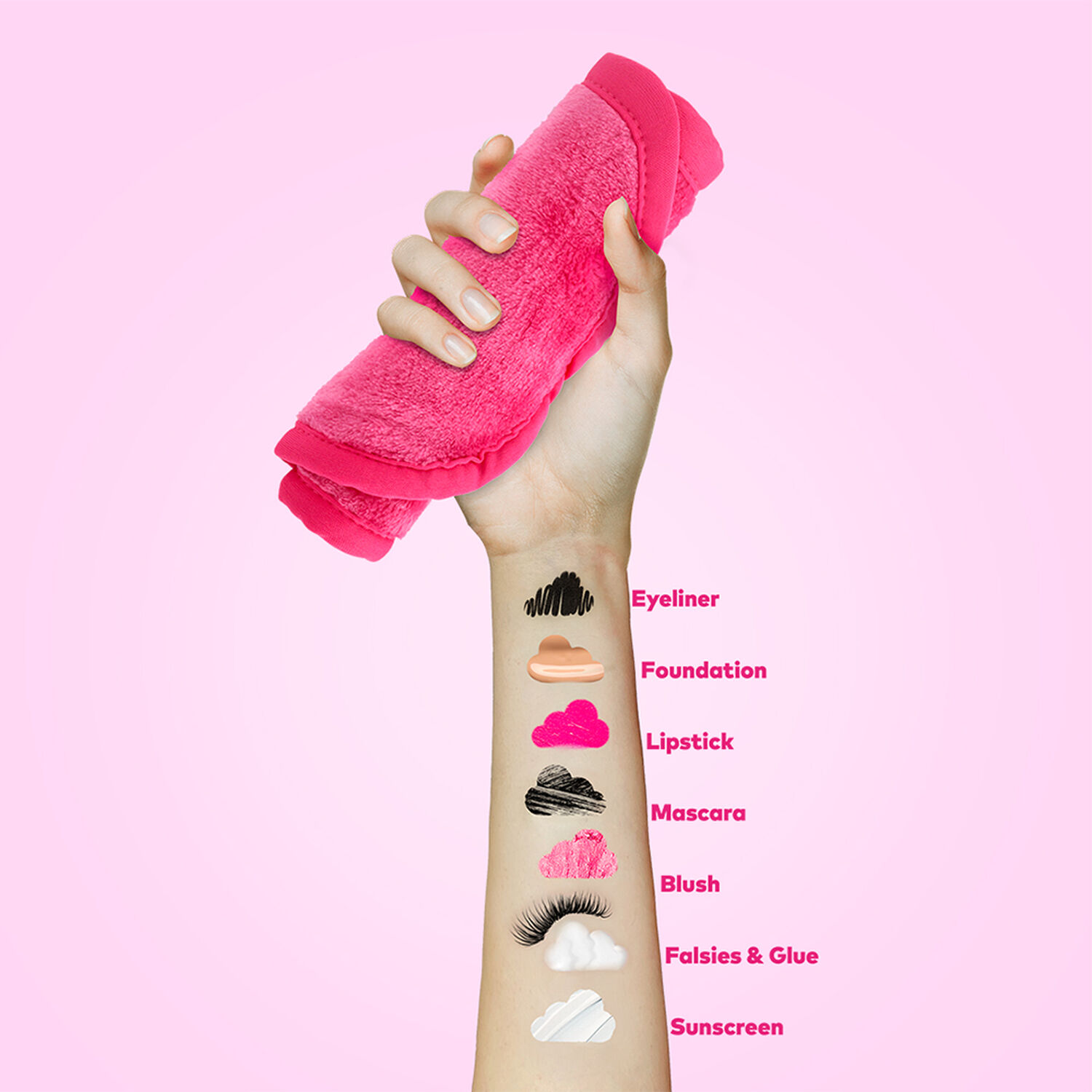 Pink Pro - Serviette Démaquillante Réutilisable