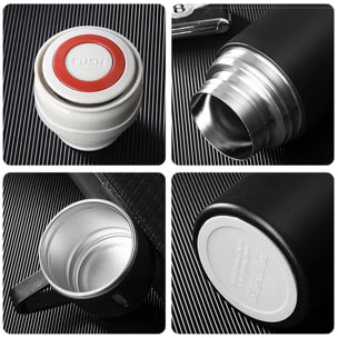 Set di thermos da 500 ml e 3 tazze isolanti. Mantenimento del freddo e del caldo da 6 a 12 ore.