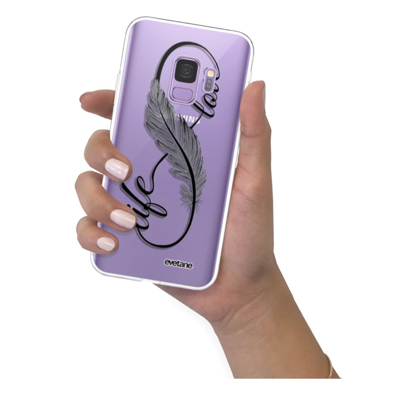 Coque Samsung Galaxy S9 360 intégrale transparente Love Life Tendance Evetane.