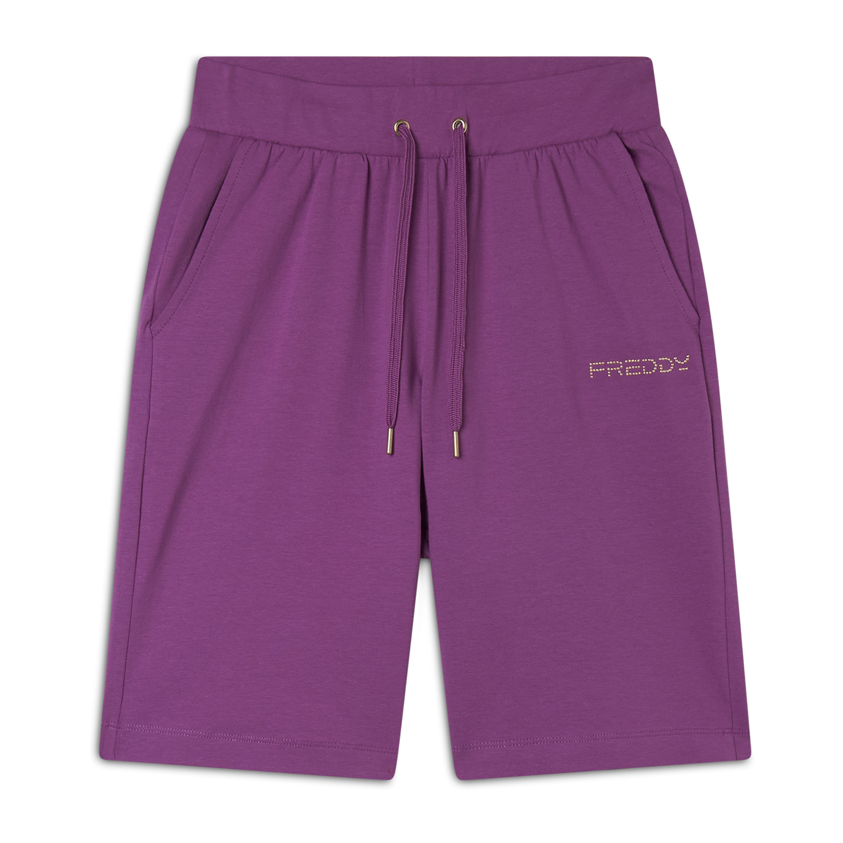 Bermuda in jersey con logo perline