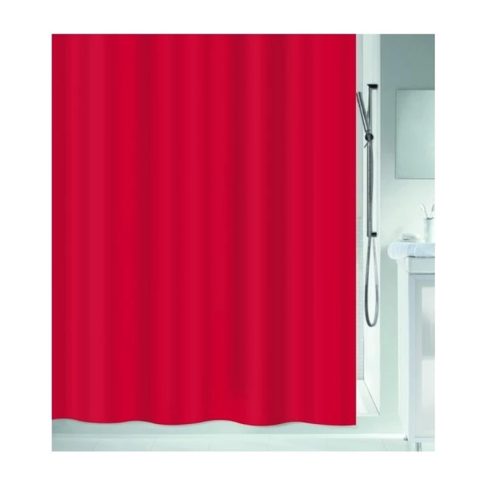 Spirelle Rideau de douche Polyester ATLAS 180x200cm Rouge Spirella