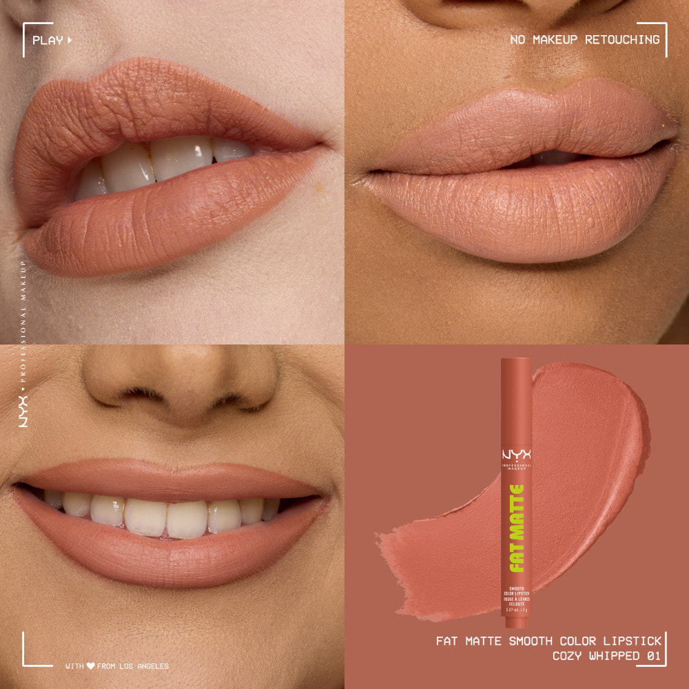 NYX Professional Makeup Fat Matte Rouge à Lèvres Mat Crémeux Cozy Whipp