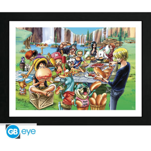 One Piece Stampa Incorniciata Hot Dog Party 30 x 40 cm Gbeye