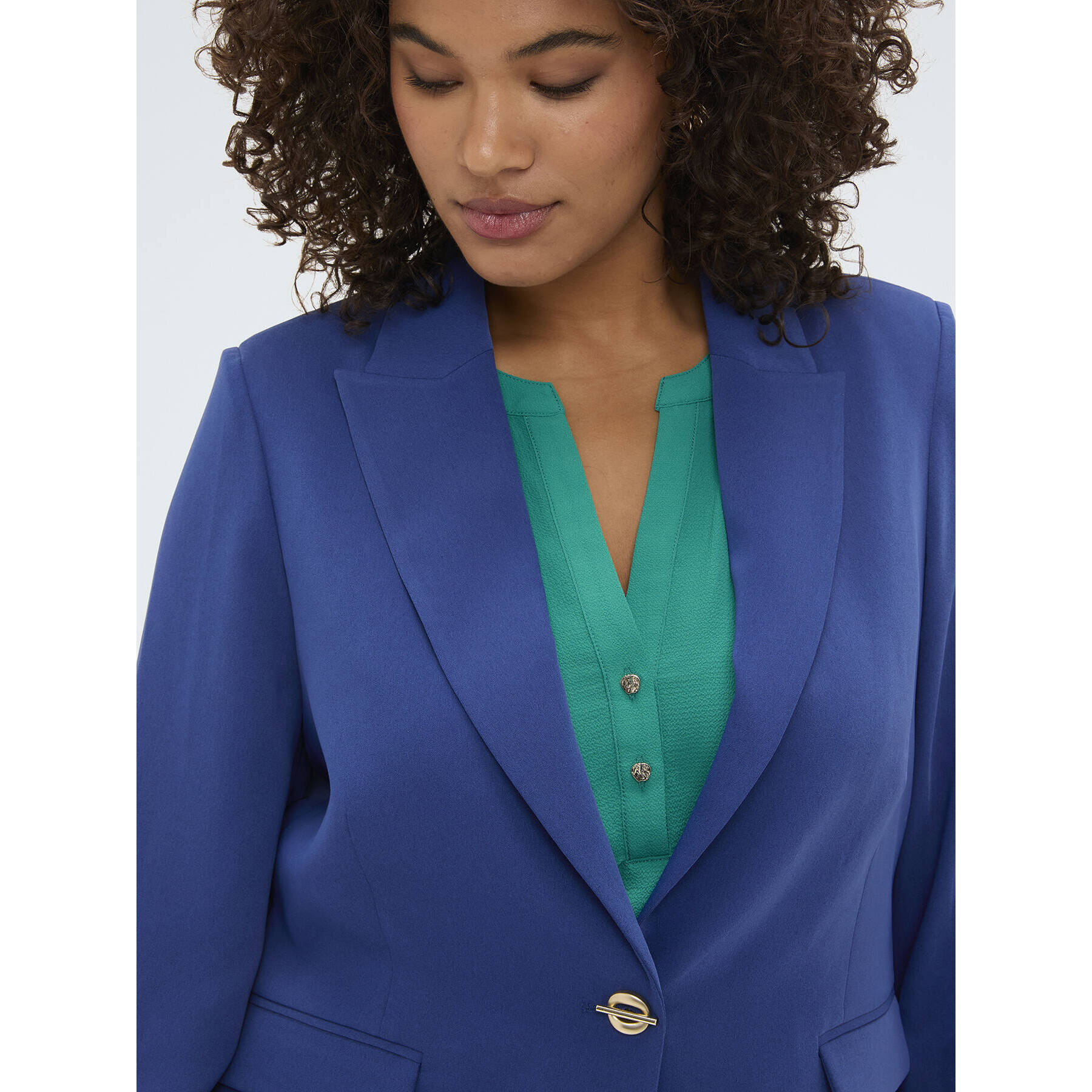 Fiorella Rubino - Blazer con maniche a tre quarti - Bluette