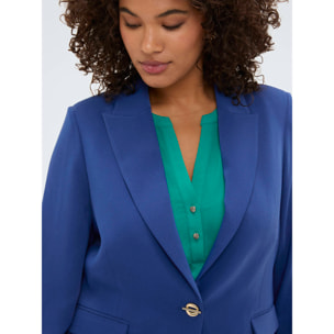 Fiorella Rubino - Blazer con maniche a tre quarti - Bluette