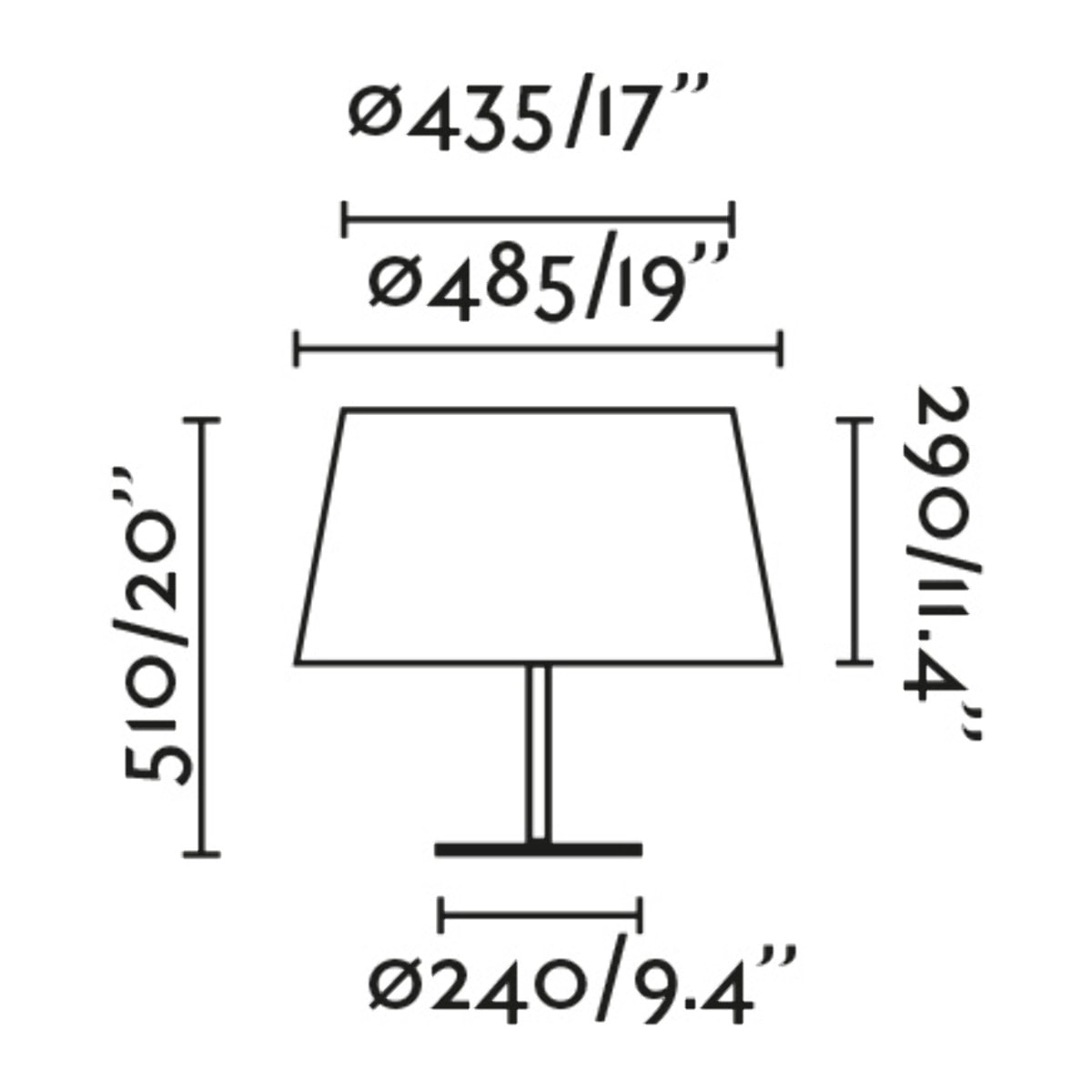 WINDSOR Lampe de table noire/lin