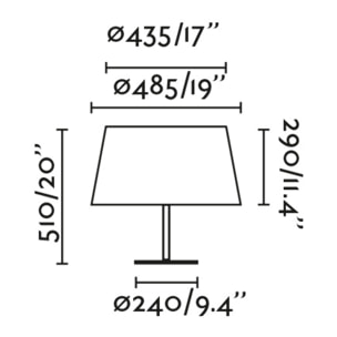 WINDSOR Lampe de table noire/lin