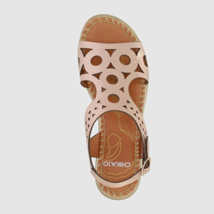 Sandalias de Piel - Rose - Tacón: 5 cm