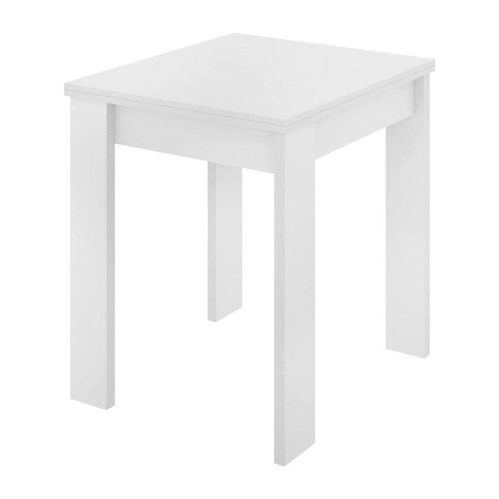 Tavolo allungabile Alamaro, Consolle estensibile multiposizione,Tavolo consolle ausiliare pieghevole, 67/134x67h79 cm, Bianco