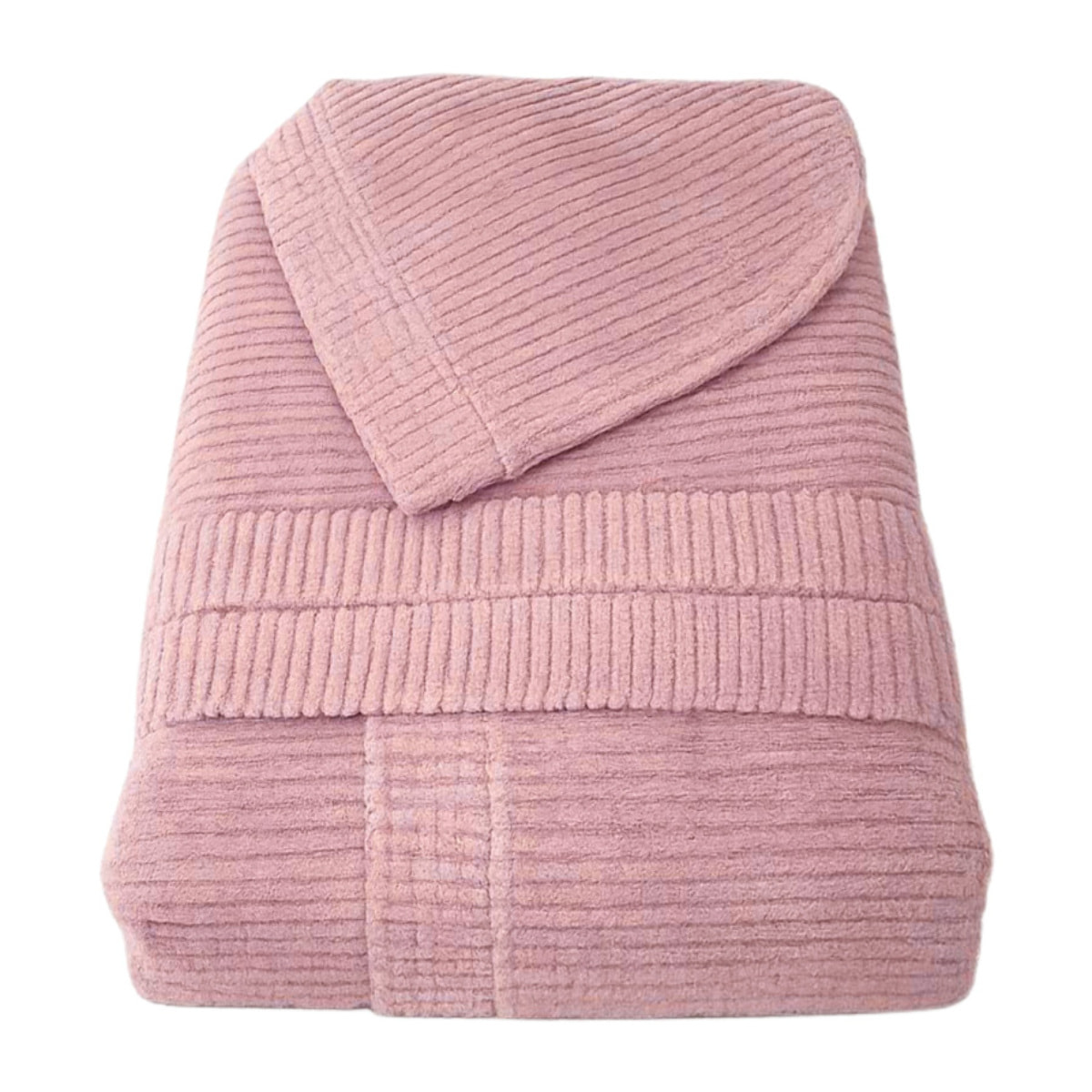 Accappatoio Con Cappuccio In Morbida Spugna Assorbente Boutique Tinta Unita Rosa