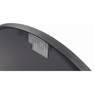 Specchio da parete rotondo con cornice nera sottile 70cm