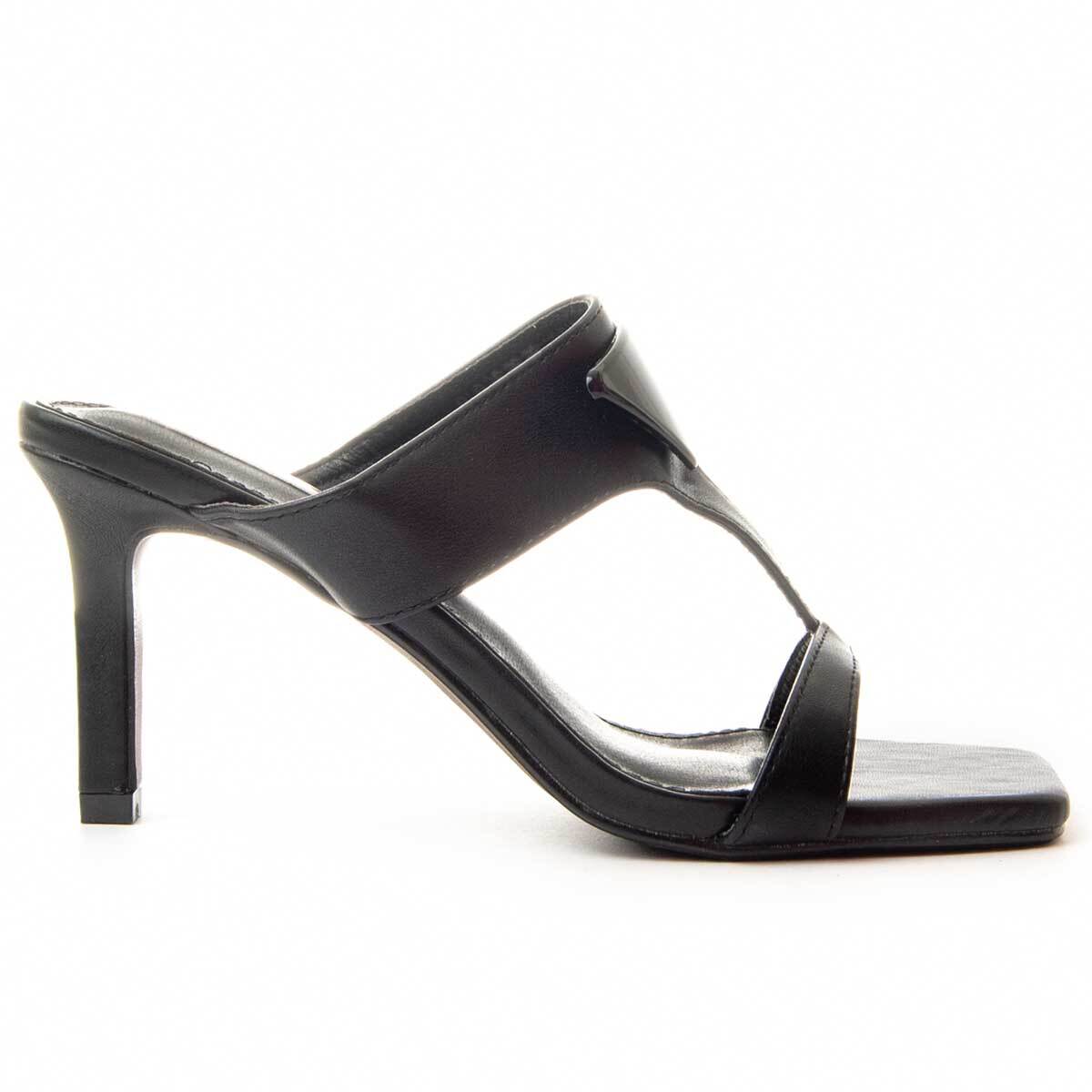 Sandalias de Tacón - Negro - Altura: 7 cm