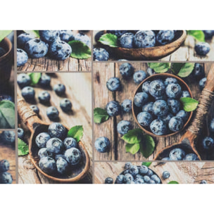 Tappeto Passatoia Cucina Sprinty Disegno Mirtilli