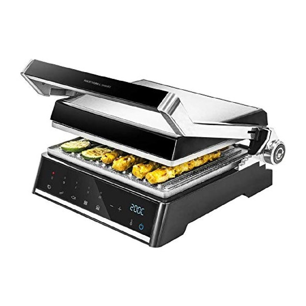 Parrilla eléctrica Rock?nGrill Smart, 2000W de Potencia, Sistema de Ajuste de Ti