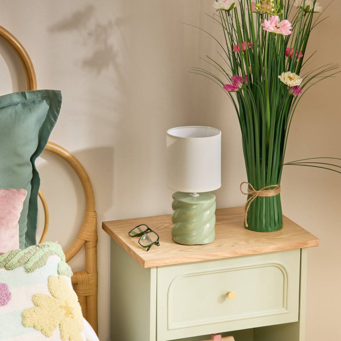 Lampe Noly H27cm vert céladon