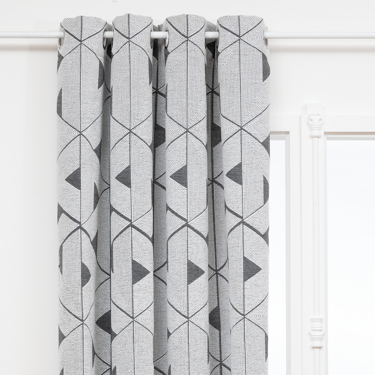 Rideau "Maloe" jacquard gris 140x260cm