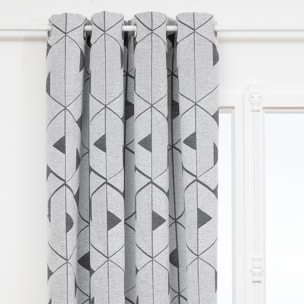 Rideau "Maloe" jacquard gris 140x260cm