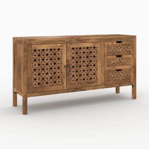 Buffet ajouré en bois de manguier - Jaya