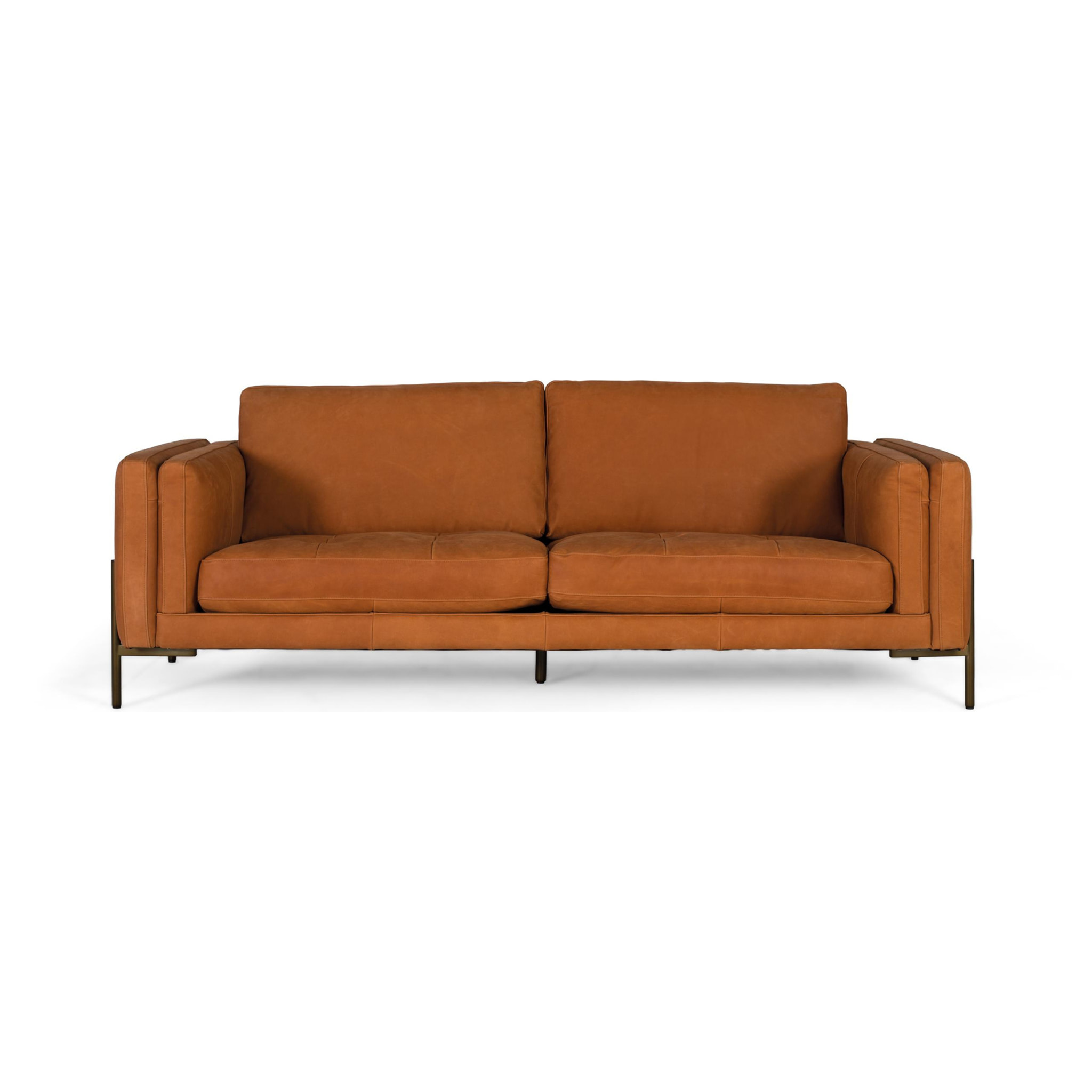 Sofá de Piel 227 Cm Estilo Contemporáneo