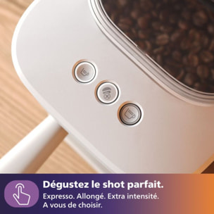 Machine à expresso PHILIPS Baristina BAR320/00 cafetière à grain bac double compartiment Blanche