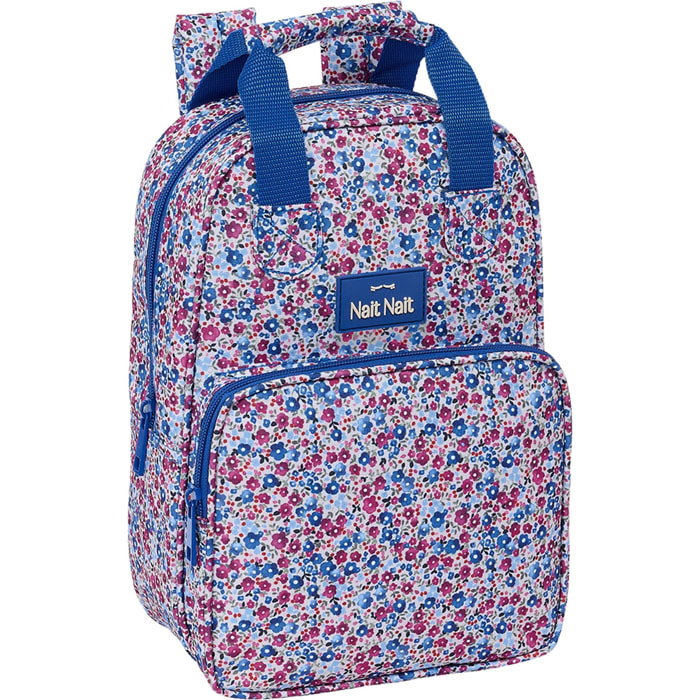 Mochila infantil nait nait "flores coimbra azul"
