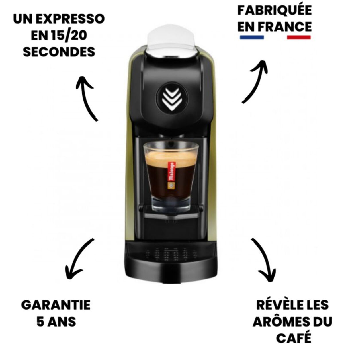 Cafetière à dosette MALONGO EOH KAKI MAT