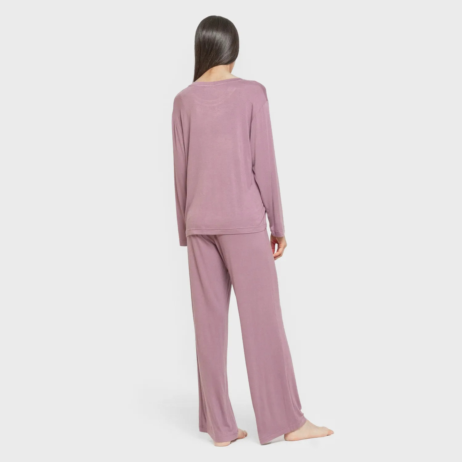 Pijama largo viscosa mujer liso