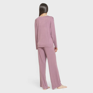 Pijama largo viscosa mujer liso