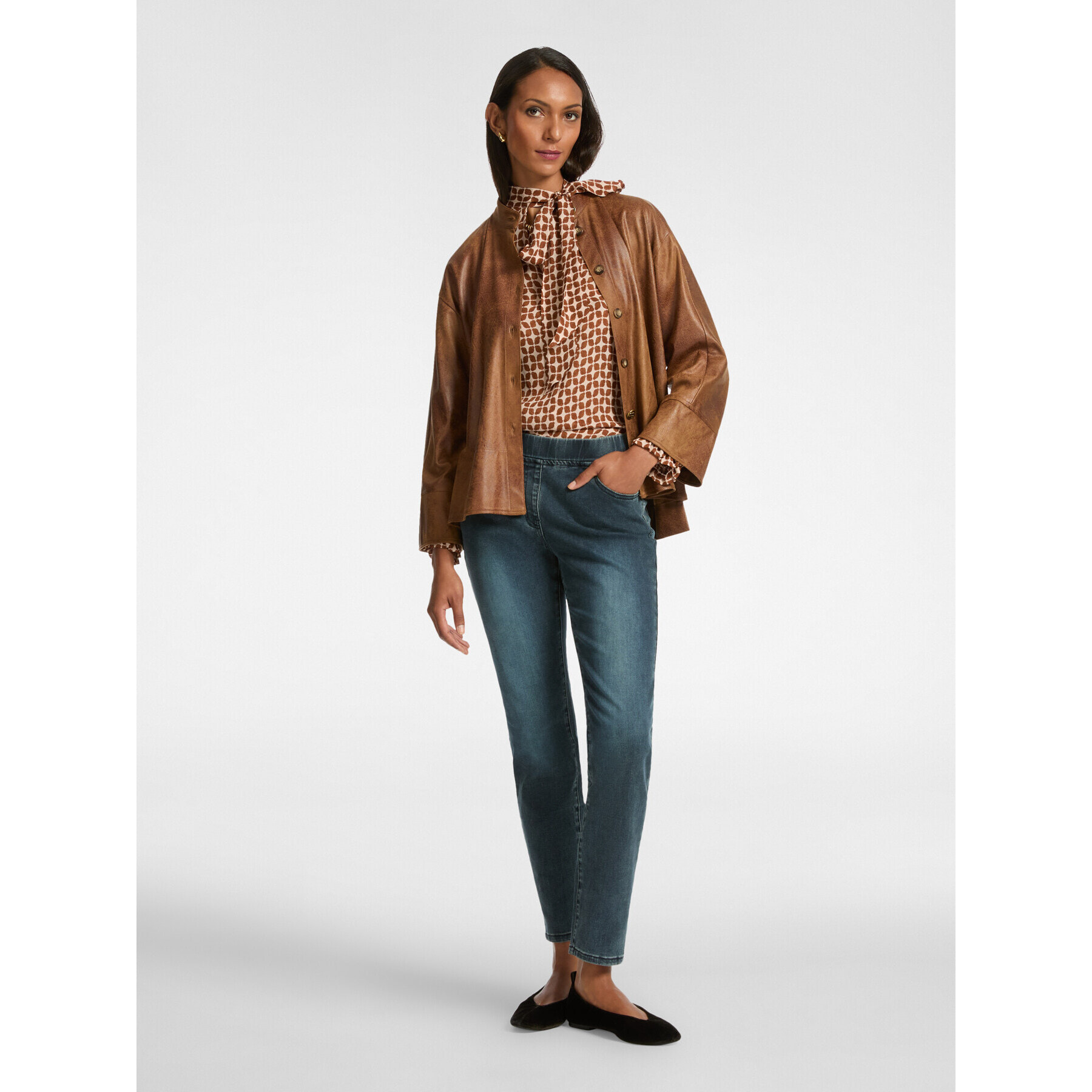 Elena Mirò - Jeggings pull-on de 5 bolsillos, "Pat" - Azul