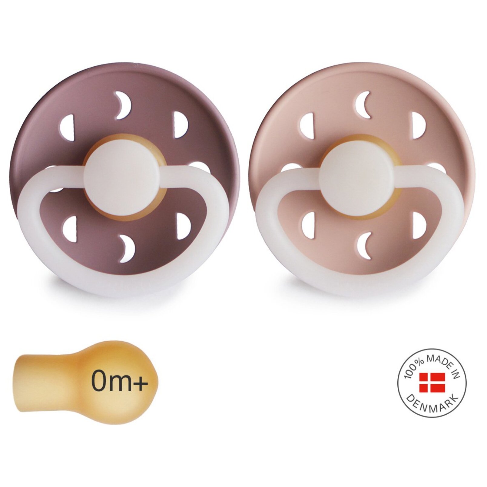 Frigg Pack 2 Chupetes Night Latex Moon Phase