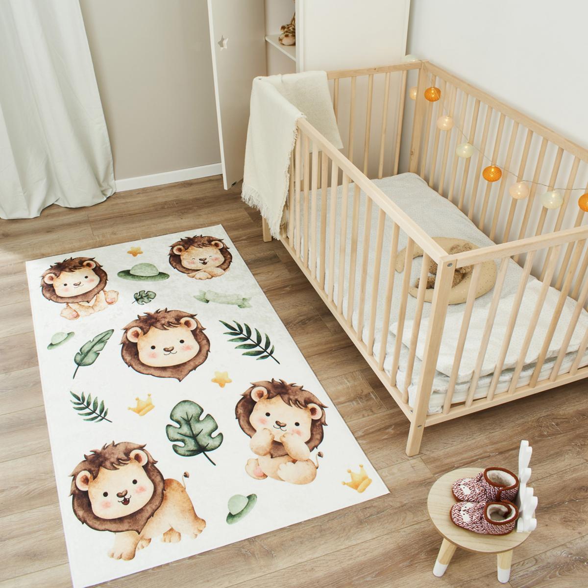 Tapis enfant tissé motif animaux KABO