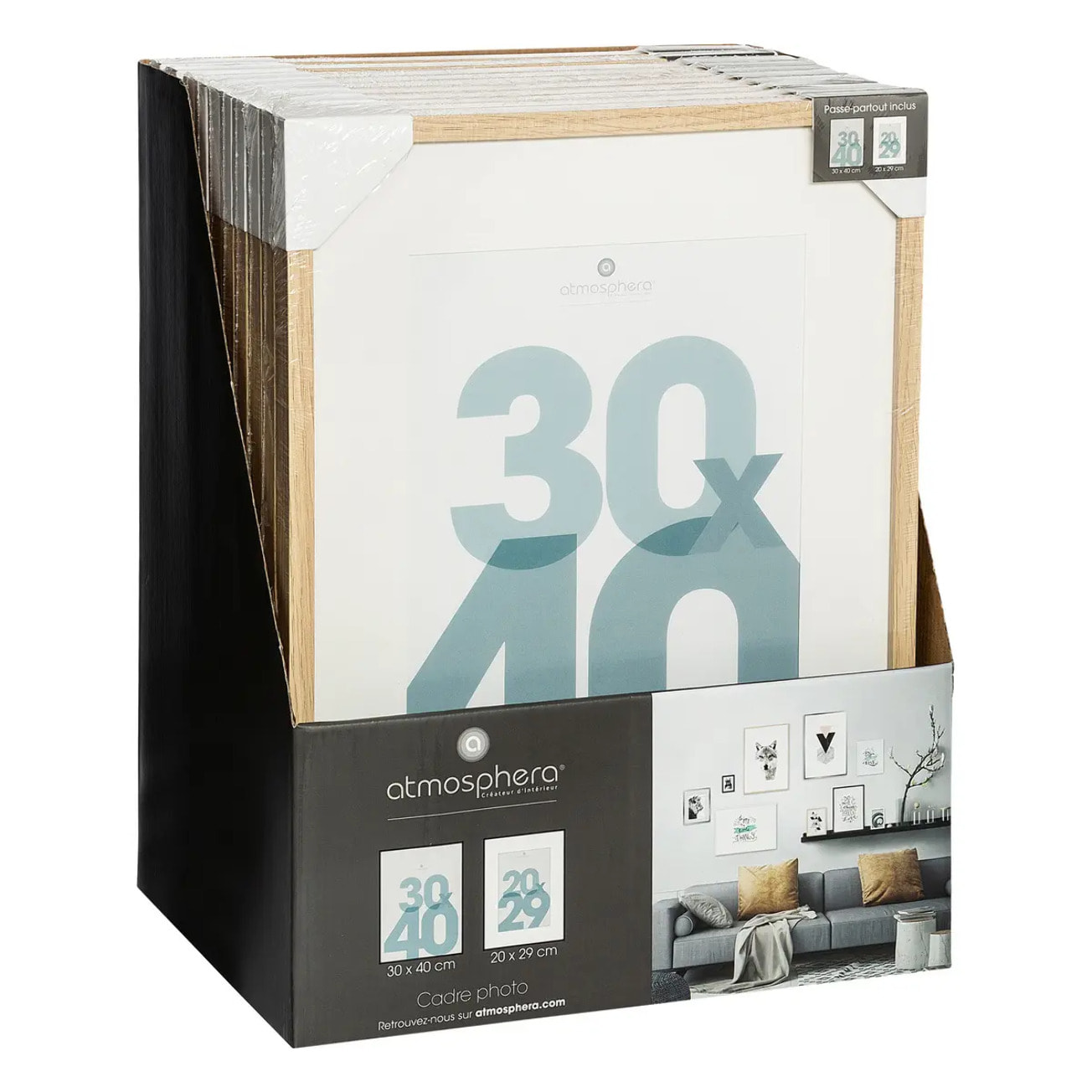 Cadre photo "Manu" bois 30x40cm