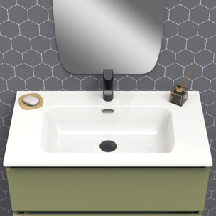 Ensemble de salle de bain IRONA 2C, 80cm, comprend lavabo et miroir