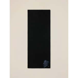 Oltre - Bufanda mezcla de lana con bordado joya - Negro