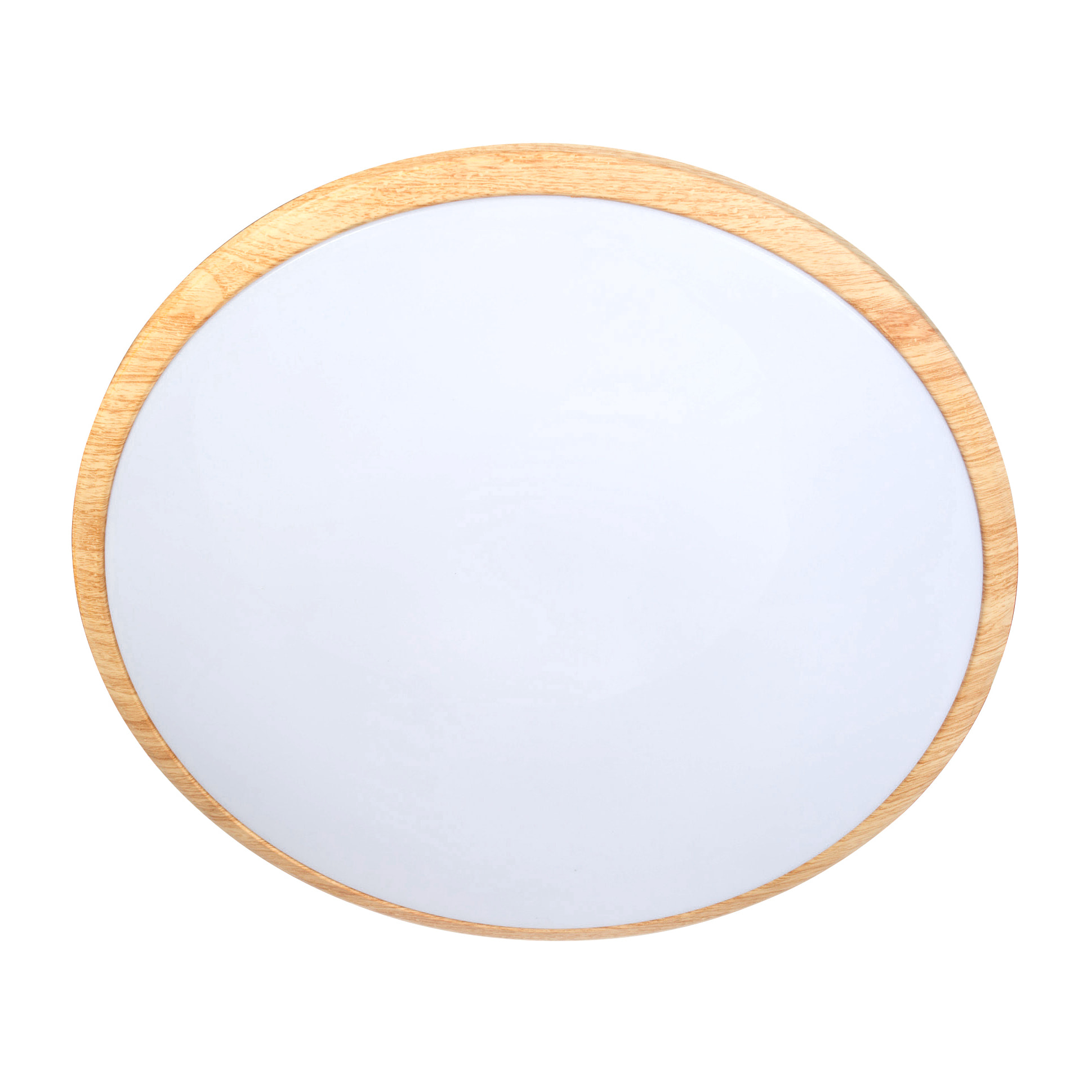 FORLIGHT Plafón Willy LED 19W Blanco Neutro 4000K On-Off Imitación Madera, Blanco Opal Iluminación LED con Toque Natural