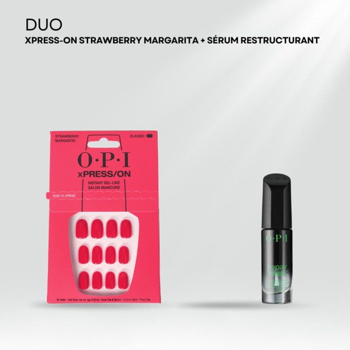 Repair Mode - Sérum Restructurant pour les Ongles fragiles et endommagés - 9ml xPRESS-ON - Strawberry Margarita - Faux ongles r