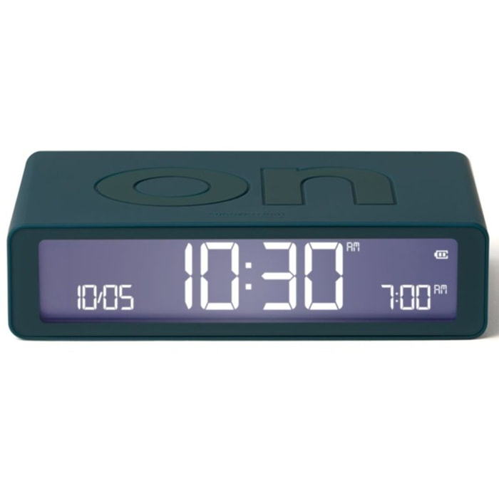 Réveil LEXON Flip Classic Rechargeable en USB-C Bleu