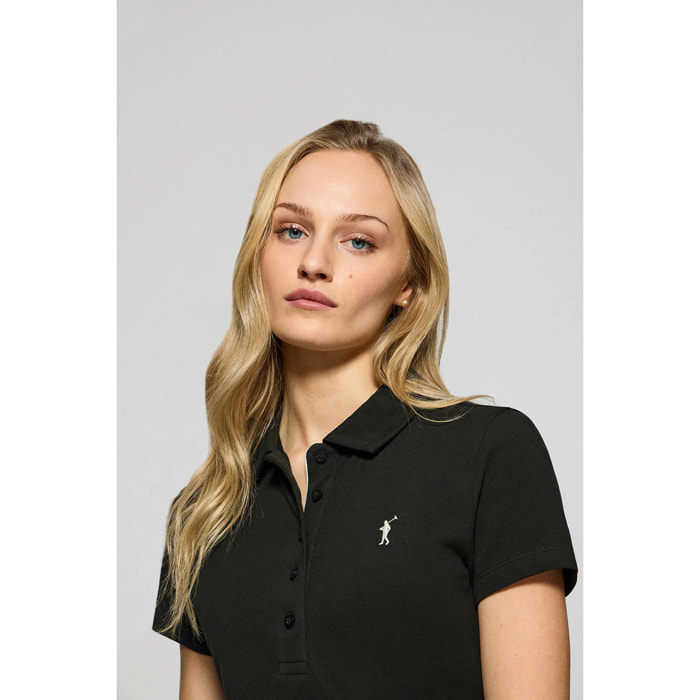 Vestito a polo nero con logo Rigby Go