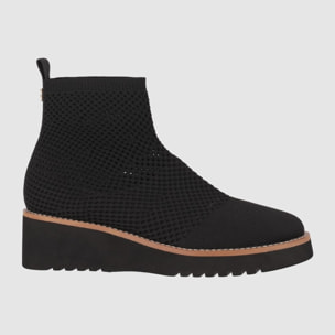 Botines de Tejido - Negro - Tacón: 6 cm