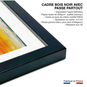 Poster orange seville Affiche sous cadre noir