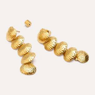 Pendientes Long Maris Acero Baño Oro