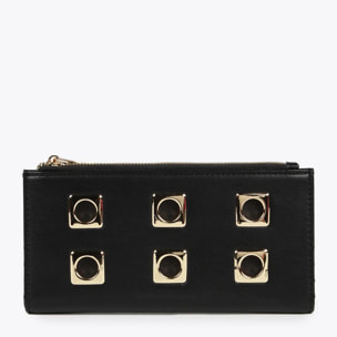 Portafoglio nero e dorato